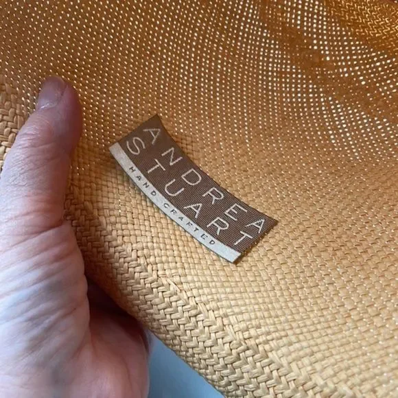 Hand crafted Andrea Stuart straw hat. - Picture 4 of 8